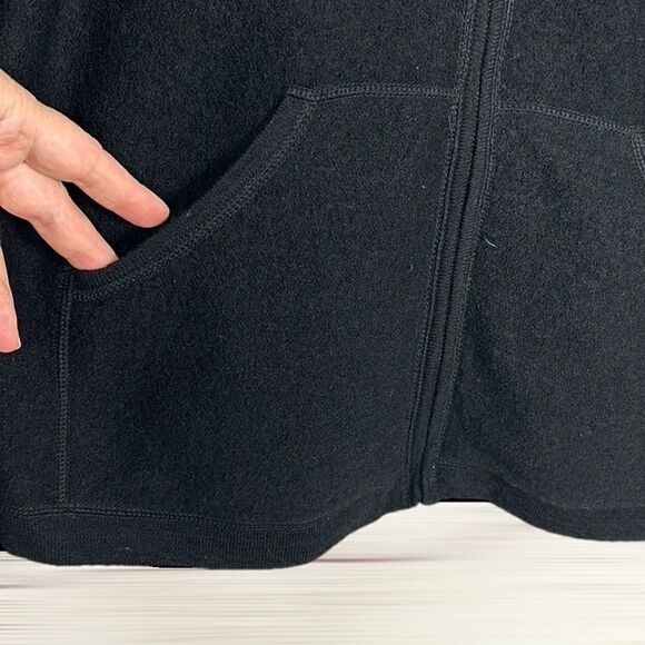 NWT Vtg Charter Club Boiled Wool Full Zip Black Cardigan Lightweight Jacket S - Picture 6 of 12